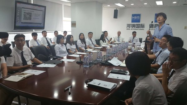 河钢国际企业员工接受华尔街英语企业培训创新学习团队人员培训