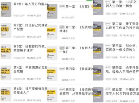 文豪金融 -- 部分课程截取