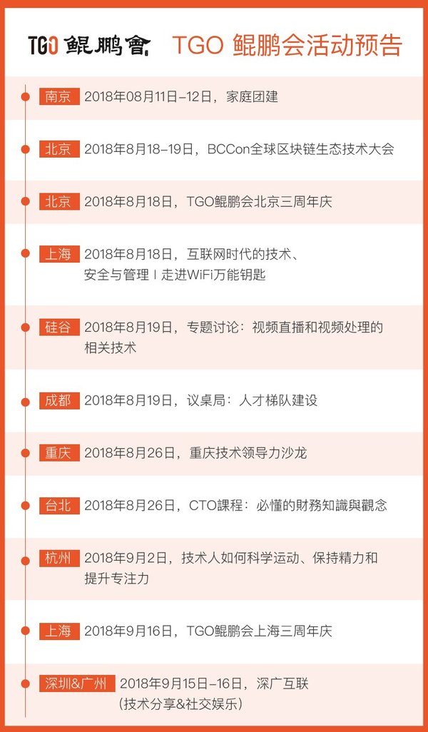 TGO 鲲鹏会活动预告