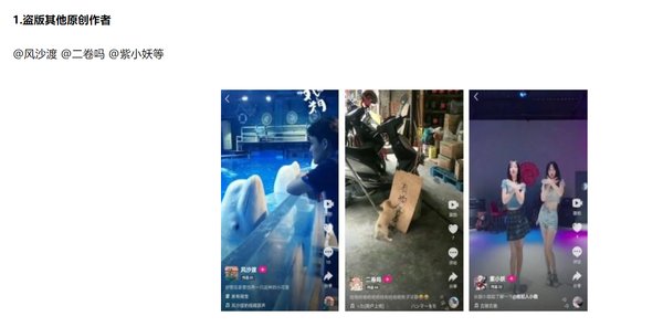 图注：展示盗版处罚案例