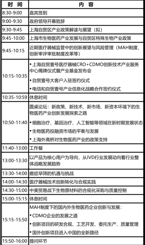 会议议程