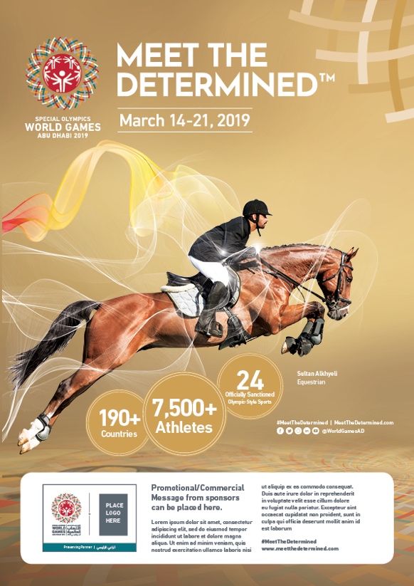 2019阿布扎比特奥会的主题口号 -- Meet The Determined (见证你的坚毅)