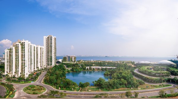 马来西亚森林城市鸟瞰图