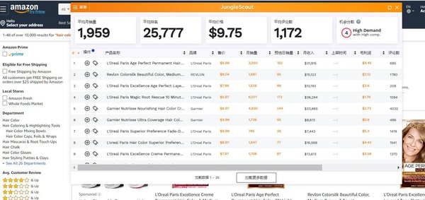 Jungle Scout Chrome 插件可以快速整理产品数据,让你轻松找到好的产品机会。 Jungle Scout Chrome 插件可以快速整理产品数据,让你轻松找到好的产品机会。