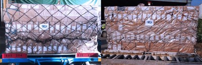Germany bound cargo containing masks at Lahore Airport