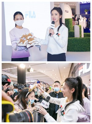 FILA运动代言人吴谨言与粉丝及会员互动