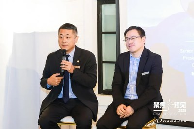 左：丹纳赫中国生命科学平台总裁李冰先生；右：美敦力全球高级副总裁兼大中华区总裁顾宇韶先生