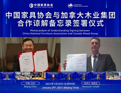 中加双方签署合作谅解备忘录