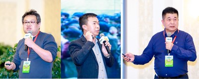 北京市怀柔九渡河小学校长于海龙（左） 贵州省黔西南州兴仁市巴铃镇塘房小学校长吴雄（中） 云南昆明丑小鸭中学校长詹大年（右）