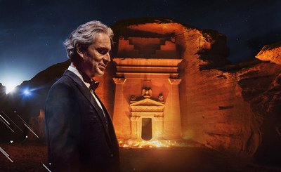 Andrea Bocelli, The world’s most beloved Italian opera tenor is giving a world-first performance in the UNESCO World Heritage Site of Hegra, in AlUla of Saudi Arabia, on April 8th 2021. The concert will be broadcast live and free on Andrea Bocelli’s YouTube channel on April 8th at 19:00 BST. Andrea Bocelli, The world’s most beloved Italian opera tenor is giving a world-first performance in the UNESCO World Heritage Site of Hegra, in AlUla of Saudi Arabia, on April 8th 2021. The concert will be broadcast live and free on Andrea Bocelli’s YouTube channel on April 8th at 19:00 BST.