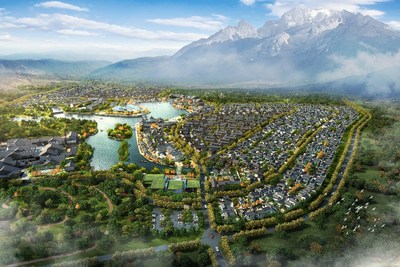 复游城-丽江地中海国际度假区 整体鸟瞰效果图