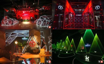 赛博森林风格TISSOT天梭腾智-无界系列新品发布盛典现场
