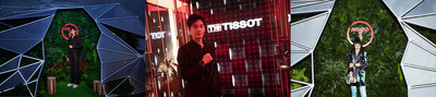 TISSOT天梭表全球形象代言人黄晓明，陈飞宇先生以及先锋音乐人朱婧汐出席新品发布会现场