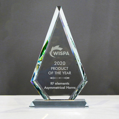 RF elements Asymmetrical Horns Voted for 2020 WISPA Product of the Year Award for the second consecutive year RF elements Asymmetrical Horns Voted for 2020 WISPA Product of the Year Award for the second consecutive year