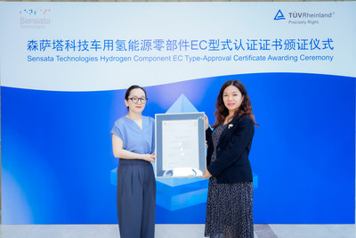 TUV莱茵助力森萨塔科技车用氢气压力传感器获EC型式认证证书