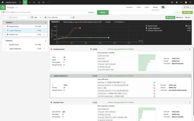 Dataiku界面机器学习