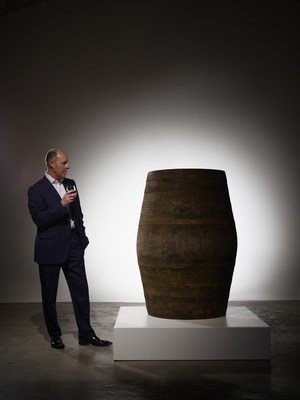 Stephen Rankin, Director of Prestige, Gordon & MacPhail with cask 340 - Generations 80YO from Glenlivet Distillery