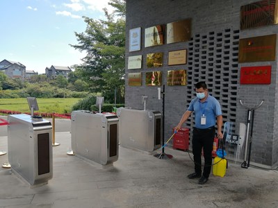 文昌宋氏祖居景区游客中心开展防疫消杀 文昌宋氏祖居景区游客中心开展防疫消杀