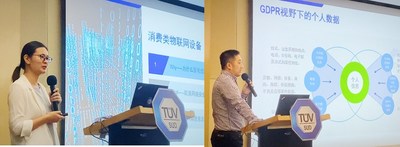 TUV南德邹晓红女士、马尔丹先生分别解读欧美网络安全法规要求与GDPR合规要求