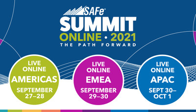 2021年全球SAFe峰会为期两天，将在美洲、欧洲和亚洲三个时区通过在线方式举行。